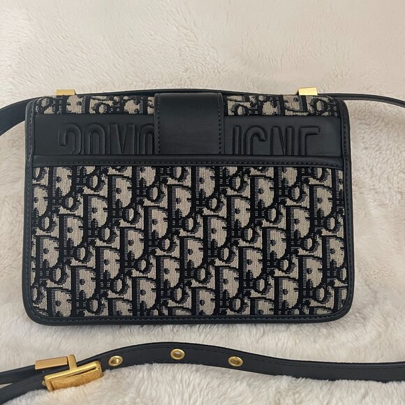 Christian Dior Montaigne 30 Oblique Jacquard Canvas Blue - Picture 3 of 14